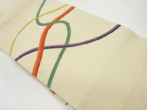 縮緬地手描き紐模様名古屋帯